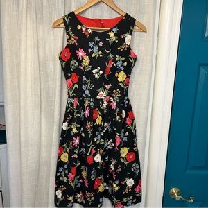 VTG cotton floral dress full skirt